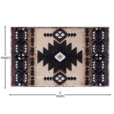 Masada Rugs 2'x3' Southwest Native American Area Rug - Design C318 Berber. View a larger version of this product image.