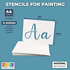 Alternate image 3 for Bright Creations Reusable Letter and Number Stencils for Painting Wood Signs, Walls, Fabric, DIY Decor (8 x 5.75 in, 44 Sheets)