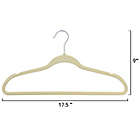 Alternate image 3 for Elama Home 100 Piece Heavy Duty Velvet Non-Slip Slim Profile Hanger Set in Cream