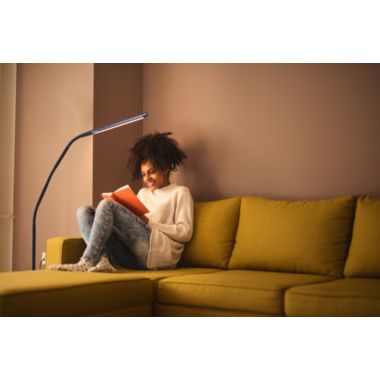 Daylight Electra Floor Lamp - U35231 - LED - 3 Color Temperature - 6000k, 4,000K, 2700k - 95 CRI - 2,500 LUX at 12 inches - Continuous Dimming. View a larger version of this product image.