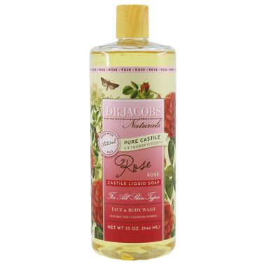 Dr Jacobs Naturals 32 Oz. 3 Pack Pure Castile Liquid Soap - Rose. View a larger version of this product image.