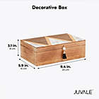 Alternate image 2 for Juvale Small Decorative Wooden Box with Lid and Tassel for Storage (9.4 x 3.1 In)