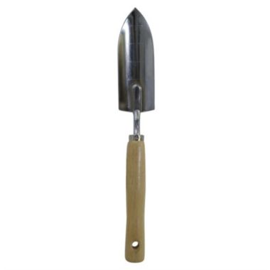 Flexrake Hand Transplanter w/Chrome Plated Head & Contoured Wood Handle. View a larger version of this product image.