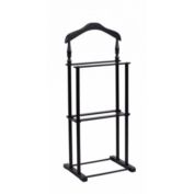 Proman Products Wooden Hanger Sakura Twin Men's Suit Valet Stand - Black
