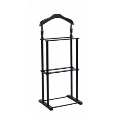 Proman Products Wooden Hanger Sakura Twin Men's Suit Valet Stand - Black. View a larger version of this product image.