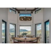 Cal Lighting 60W X 6 Bradford Metal And Wood Chandelier (Edison Bulbs Not Included)