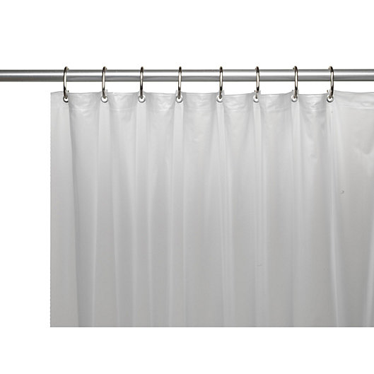 White Mildew Resistant Heavy Duty Vinyl Shower Curtain Liner Metal Grommets New