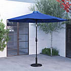Alternate image 0 for Merrick Lane Bali Patio Umbrella with Base - 9&#39; Navy Polyester Patio Umbrella - 30+ UV Protection - Waterproof Black Cement Base with 1.5" Diameter Aluminum Pole