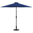 Alternate image 2 for Merrick Lane Bali Patio Umbrella with Base - 9&#39; Navy Polyester Patio Umbrella - 30+ UV Protection - Waterproof Black Cement Base with 1.5" Diameter Aluminum Pole