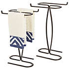 Alternate image 2 for mDesign Metal Hand Towel Holder Stand for Bath Vanity Countertop, 2 Pack