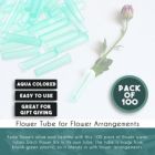 Alternate image 2 for Juvale Flower Tube - 100-Pack Floral Tube, Flower Vials, Floral Water Tube for Flower Arrangements, Clear Blue Plastic, 0.6 x 2.8 x 0.6 Inches
