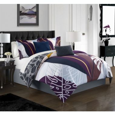 Chic Home Anaea 5 Piece Comforter Set Large Scale Abstract Floral Pattern Print Bedding - Decorative Pillows Shams Included - King 106" x 92" - Multi. View a larger version of this product image.