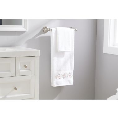 Saturday Knight Ltd Misty Floral Beautiful Embroidered And Ultra Plush Bath Towel - 27x50", White. View a larger version of this product image.