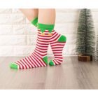Alternate image 2 for Toe-Tally Sox Christmas Elf Socks, Holiday Striped Crew Socks for Men and Women (Unisex, 2 Pairs)