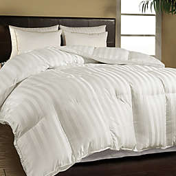 Blue Ridge 500 TC Damask Stripe Cotton Cover Duraloft Down Alternative Comforter - Twin 68