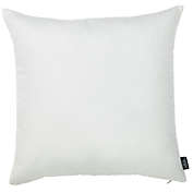 HomeRoots 2-Pack Bright White Brushed Twill Decorative Throw Pillow Covers - 18" x 18" (Set of 2 Covers)