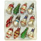 Alternate image 2 for Kurt Adler Miniature Shatterproof Hanging Christmas Ornaments, 12-Piece Box Set, 2 Inch