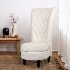 Alternate image 1 for Tolead Royal Velvet High Back Armless Chair, Retro Elegant Luxury Throne Chair, Upholstered