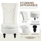 Alternate image 3 for Tolead Royal Velvet High Back Armless Chair, Retro Elegant Luxury Throne Chair, Upholstered