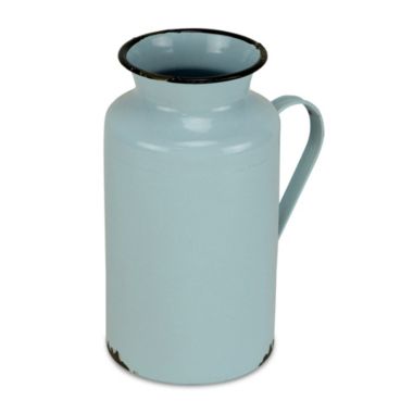 Cheungs Decorative Lacquered Blue With Black Rim Jug Decor. View a larger version of this product image.