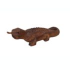 Alternate image 1 for D-Art collection Hand Crafted Teak Mahogany Wood Iguana Statue - Medium