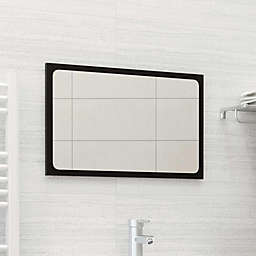 vidaXL  vidaXL Bathroom Mirror Black 23 6x0 6x14 6 Chipboard