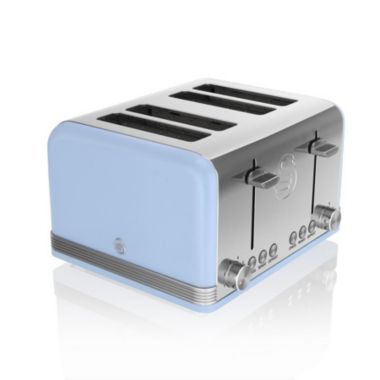 Swan 4 Slice Retro Toaster Blue. View a larger version of this product image.