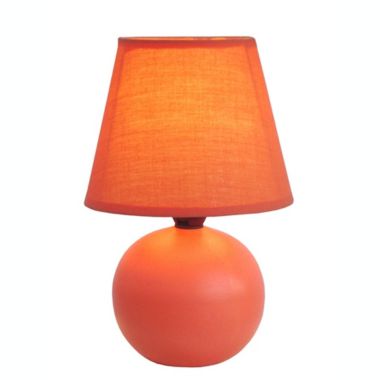 Simple Designs Orange Ceramic Globe Table Lamp. View a larger version of this product image.