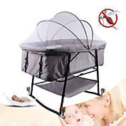 Kitcheniva Baby Bassinet Height Adjustable Infant Portable Crib