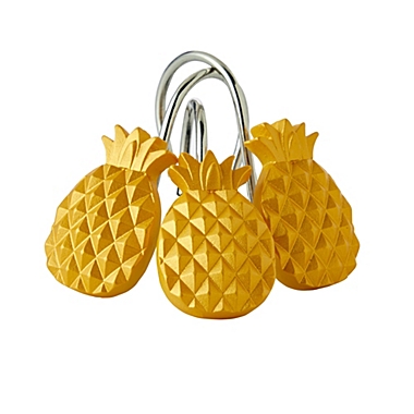 SKL Home Gilded Pineapple Shower Curtain Hooks - Gold 6.97" x 3.72" x 2.63. View a larger version of this product image.