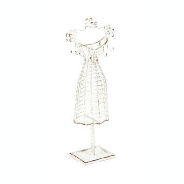 Cheungs Home Indoor Decorative Metal Wire Dress Form Table Decor, Silver. View a larger version of this product image.
