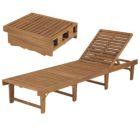Alternate image 0 for vidaXL Folding Sun Lounger Solid Acacia Wood