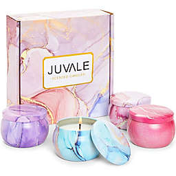 Juvale Scented Soy Wax Candles Gift Set for Women (4 Pack)
