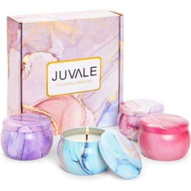 Juvale Scented Soy Wax Candles Gift Set for Women (4 Pack). View a larger version of this product image.