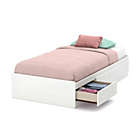 Alternate image 0 for South Shore South Shore Little Smileys Twin Mates Bed (39&#39;&#39;) With 3 Drawers - Pure White