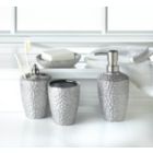 Alternate image 1 for Accent Plus Hammered Silver Bath Accessory Set
