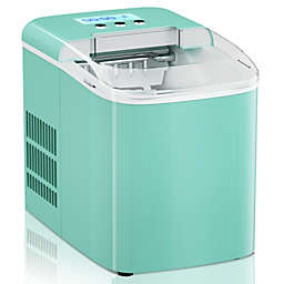 Slickblue 26 lbs Countertop LCD Display Ice Maker with Ice Scoop-Light Green