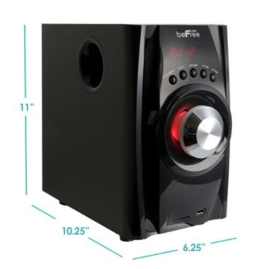 beFree Sound 5.1 Channel Surround Sound Bluetooth Speaker System- Red. View a larger version of this product image.