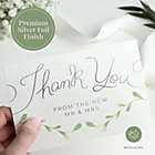 Alternate image 1 for Rileys & Co Thank You Wedding Cards with Envelopes & Stickers, 100 Bulk Pack, Silver Foil, Mr and Mrs Thank You Notes Bulk Cards,   Thank You From the New Mr & Mrs. (Silver)