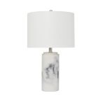 Alternate image 0 for Elegant Designs Modern Marble Table Lamp with White Fabric Drum Shade