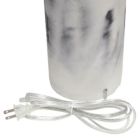 Alternate image 1 for Elegant Designs Modern Marble Table Lamp with White Fabric Drum Shade