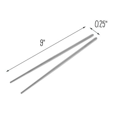 Joyce Chen Reusable Stainless Steel Metal Chopsticks Set, 5 Pair Set. View a larger version of this product image.