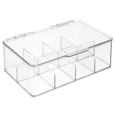 mDesign Stackable Plastic Tea Bag Organizer Kitchen Storage Box. View a larger version of this product image.