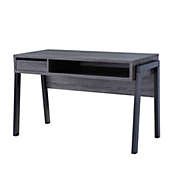Saltoro Sherpi 30 Inch 1 Drawer Wooden Office Desk, Distressed Gray-