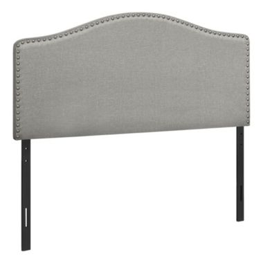 Contemporary Home Living 57.25" Upholstered Gray Linen-Look Headboard for Full-Size Bed. View a larger version of this product image.