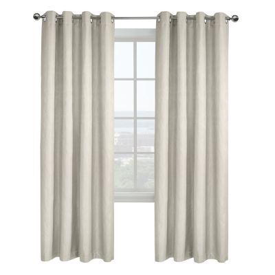 Commonwealth Ethan Jacquard Grommet Curtain Panel - 52x95", White