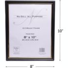 Alternate image 1 for NuDell 8 x 10 Inches EZ Mount Document Frame Plastic Face, Black with Gold Trim