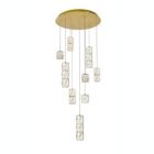 Alternate image 2 for Elegant Lighting Polaris LED light gold Pendant Clear Royal Cut Crystal