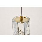 Alternate image 3 for Elegant Lighting Polaris LED light gold Pendant Clear Royal Cut Crystal