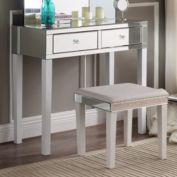 Inspired Home Beckham  Vanity Table with Stool Set